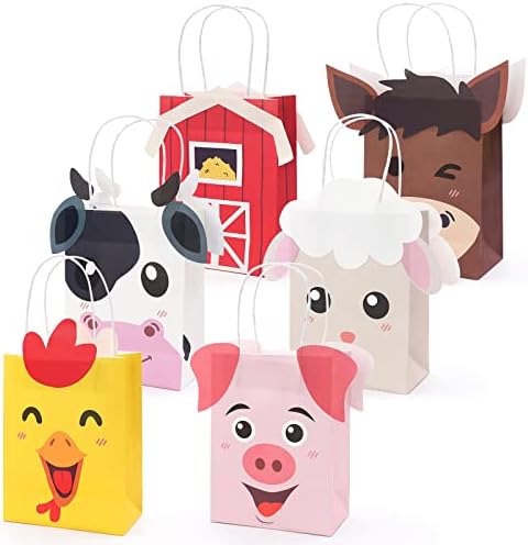 Faisichocalato Farm Animal Party Bags with Handles