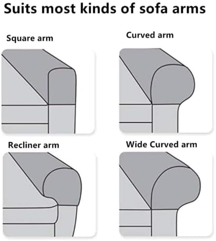 Sofa Armrest Covers with Pocket - Elastic Anti-Slip Removable