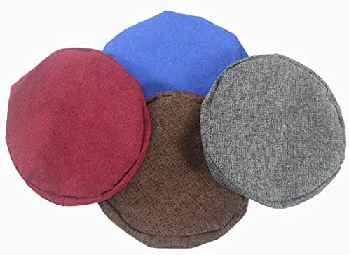 Round Stool Cover Canvas Cotton 13 Inches Blue