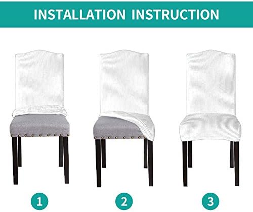 Wondertify Christmas Snowflakes Chair Covers for Dining Room