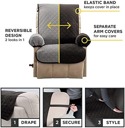 Zenna Home Reversible Pet Cover for Recliners
