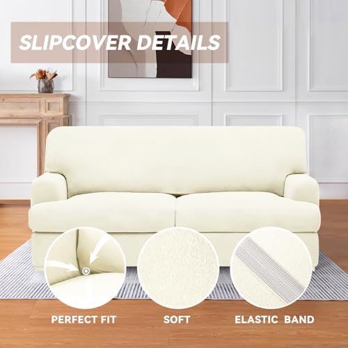 Molasofa 3 Piece T Cushion Loveseat Slipcover Set