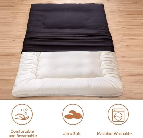 Aigbiot Futon Cover Zipper Soft Machine Washable Twin Full Queen