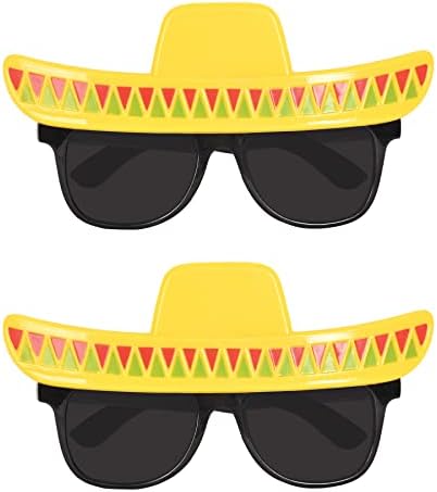 Beistle 2 Piece Plastic Sombrero Glasses Fiesta Party Decor