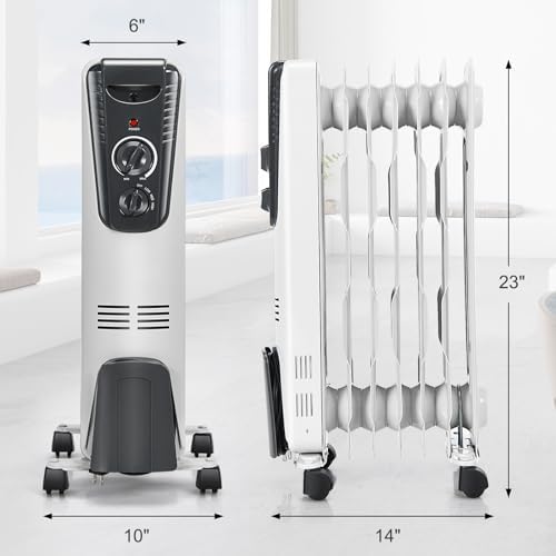 KOTEK 1500W Electric Oil Filled Radiator Heater