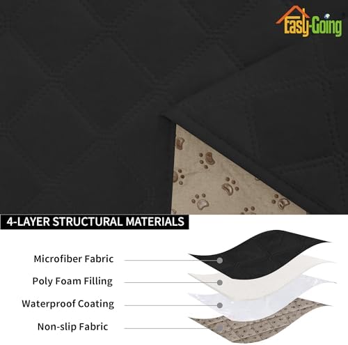 Easy-Going Waterproof Chair Cushion Cover Black
