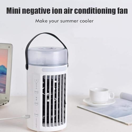 Mini Air Conditioner Fan with USB Power and Night Light