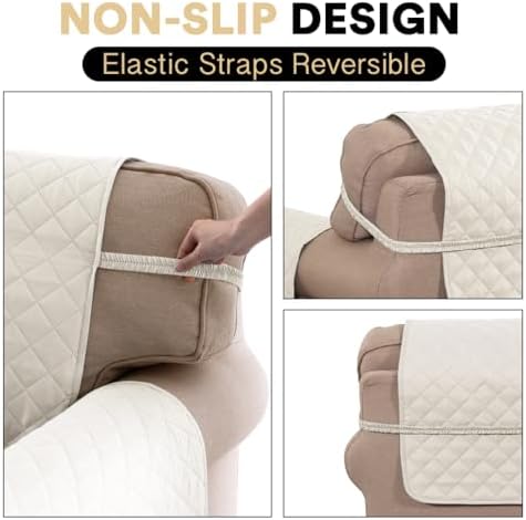 PrinceDeco Reversible Washable Loveseat Sofa Cover