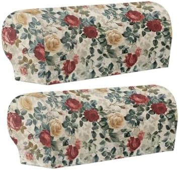 Arm Chair Covers Set of 2 Rose Red Twist Pin 1
