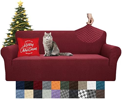 YEMYHOM Jacquard Couch Cover with Magic Stretch Fit