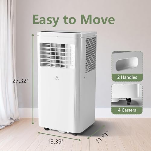 MilleLoom Portable AC 10000 BTU 450 Sq Ft with Dehumidifier Timer Remote
