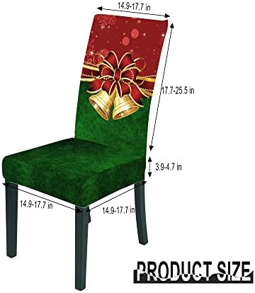 SANACYNA 6 Piece Christmas Red Bell Chair Covers