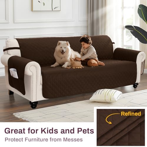Waterproof Dog Couch Cover 3 Cushions 68 Sofa Chocolate