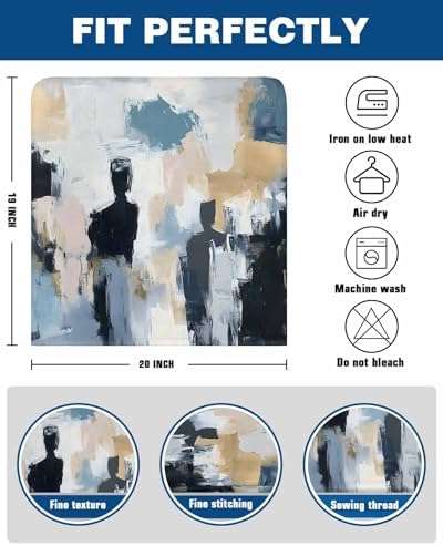 Modern Abstract Oil Painting Chair Covers Set of 4
