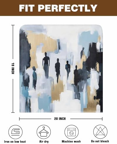 Modern Canvas Chair Covers 4 Pack for Dining Room and Kitchen 1