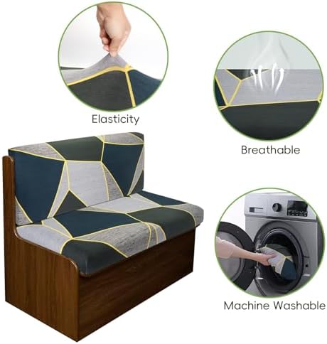 ByNaRIX RV Dinette Cushion Covers 2 Set