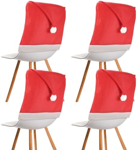 Lanfixilly Christmas Chair Covers Set of 4