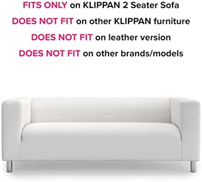 MASTERS OF COVERS Klippan Loveseat Slipcover - Cotton White 1