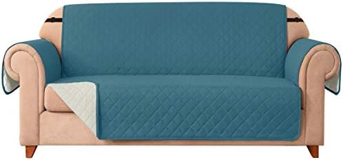 DyFun Reversible Sofa Slipcover with Elastic Straps and Non-Slip Design