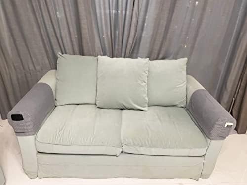 Sofa Armrest Covers with Pocket - Elastic Anti-Slip Removable