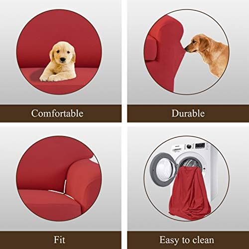 Easy-Going 2 Pieces Microfiber Stretch Sofa Slipcover - Spandex Soft Fitted Couch Cover
