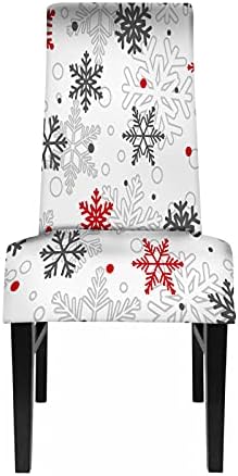 Wondertify Christmas Snowflakes Chair Covers for Dining Room