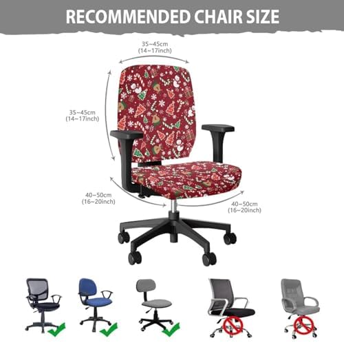 Talayituse Snowman Deer Office Chair Cover Set