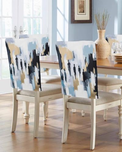 Modern Canvas Chair Covers Set of 4 for Dining Room