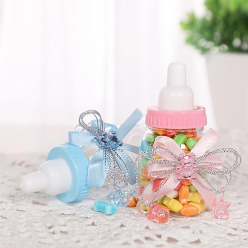 36Pcs Baby Shower Favor Boxes Cute Bear Candy Bottles Blue 1