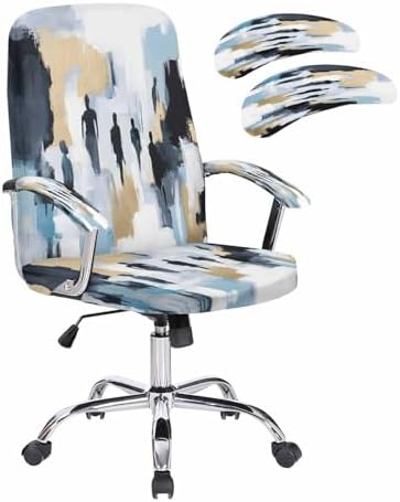 DecorLovee Modern Canvas Chair Cover with Zipper and Armrests