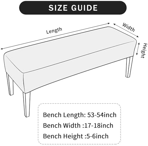 FORCHEER Waterproof Dining Bench Cover with Elastic Stretch