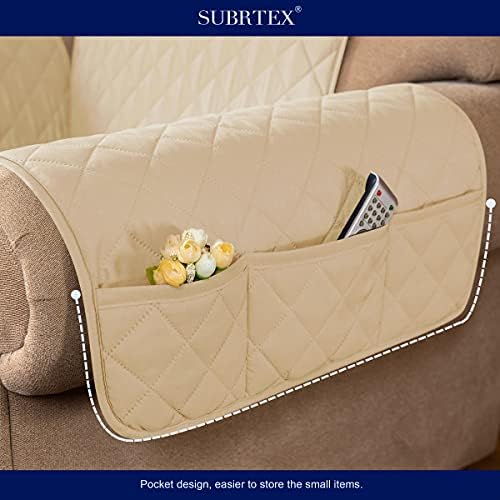 SUBRTEX Reversible Sofa Slipcover with Elastic Straps