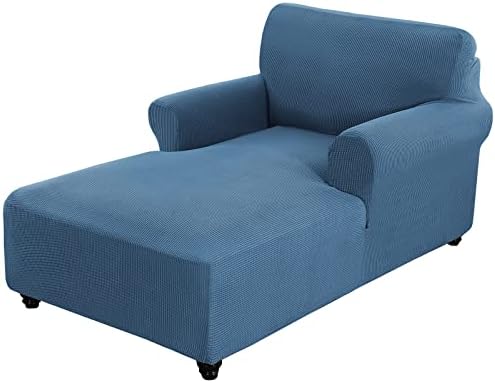 ele ELEOPTION Dust Blue Chaise Lounge Slipcover