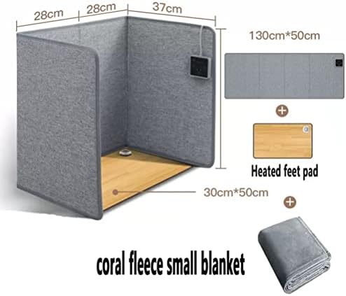 Folding Space Heater Panel with Heated Feet and Blanket