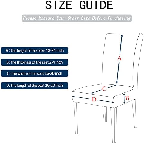 Muuyi Christmas Chair Covers 8 Pack Stretch Slipcovers
