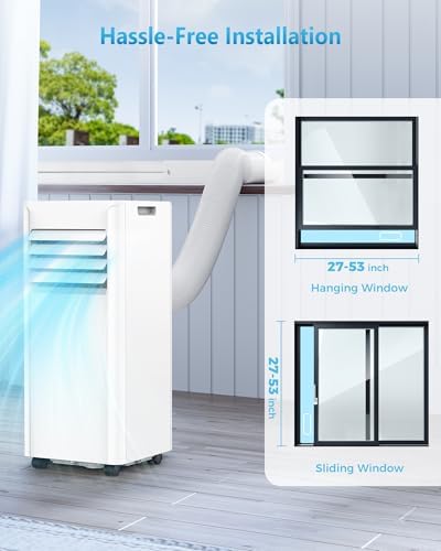 Electactic 8000 BTU Portable AC Unit with Remote Control