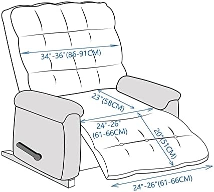 STONECREST Waterproof Recliner Chair Cover - Microsuede Slipcover for Pets and Kids