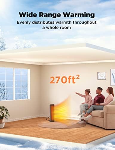 Pelonis 1500W Tower Space Heater Bundle with Portable 900W Heater 1