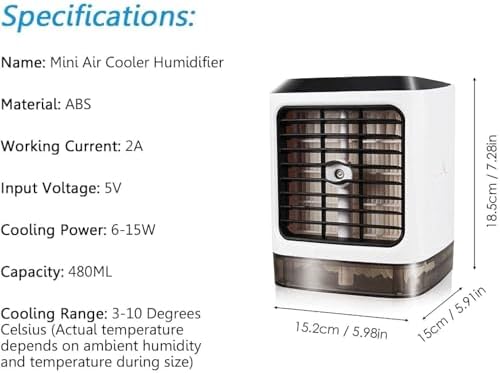USB Portable Air Cooler Fan with Humidifier and Purifier 1