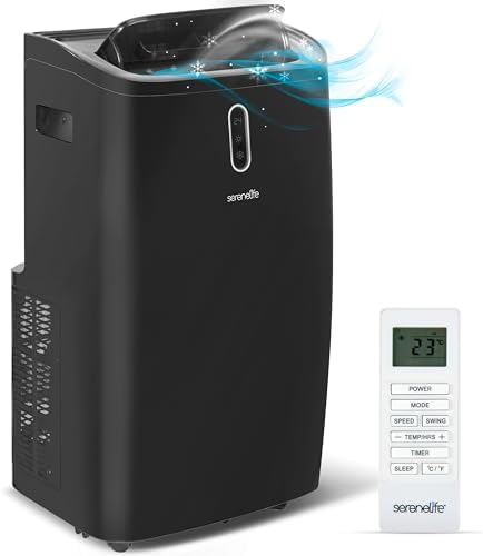 SereneLife SLPAC242B 12000 BTU Portable AC Unit with Dehumidifier and Fan
