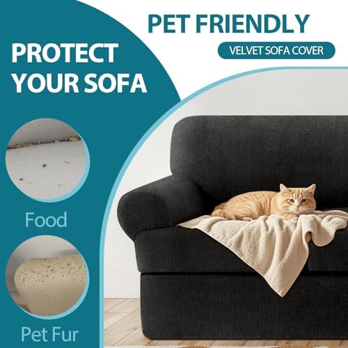 Jcones T Cushion Sofa Slipcover Set 3 Pieces
