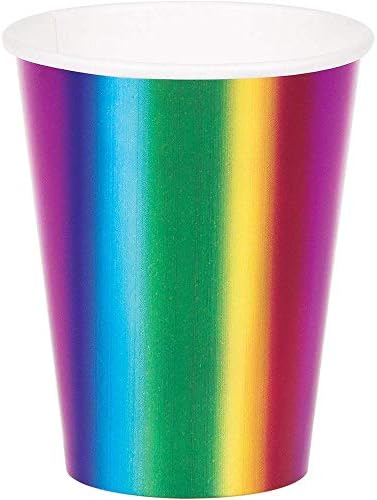 Creative Converting Metallic Rainbow Foil Paper Cups 1
