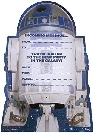 Hallmark Star Wars R2-D2 Birthday Invites Pack of 20 1