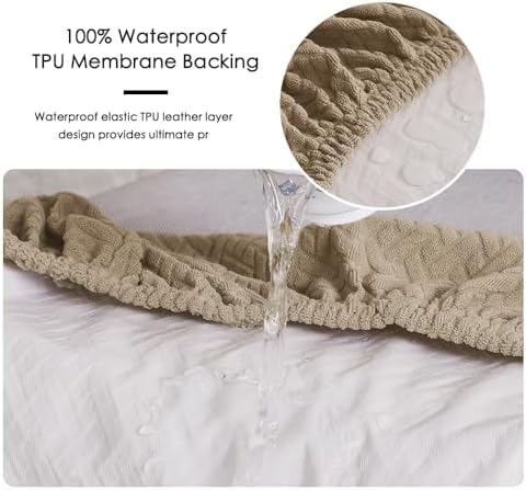FORCHEER Waterproof Dining Bench Cover with Elastic Stretch