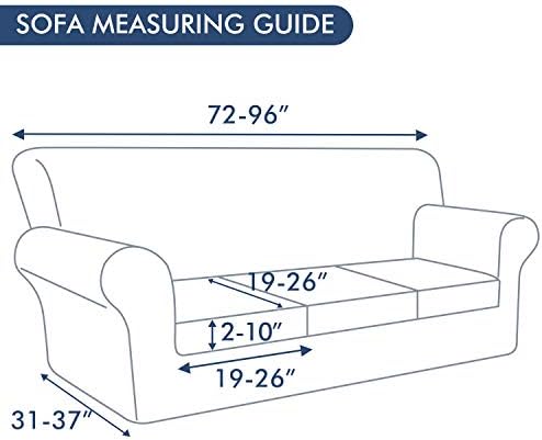Hyha 4 Piece Sofa Covers for 3 Cushion Couch