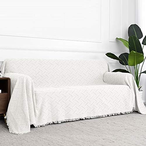 MYSKY HOME 3 Cushion Sofa Cover 91x150 White