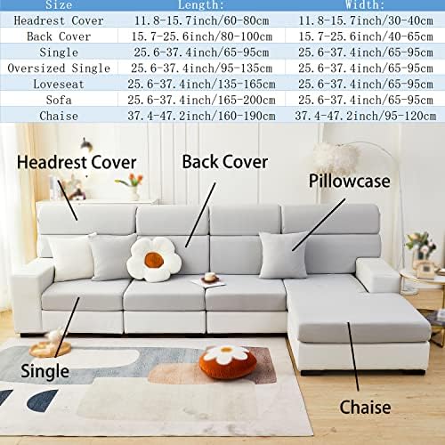 Oversized Single Sofa Slipcover Pet Proof and Comfortable