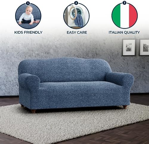 Mamma Mia Blue Sofa Slipcover - Stretch Fit Protector