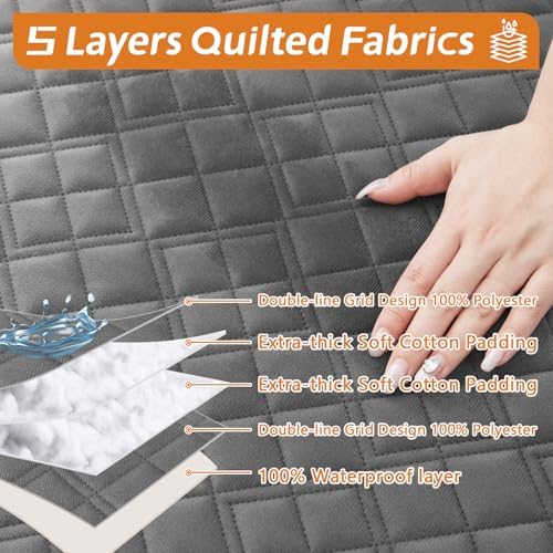 Waterproof Corner Sectional Couch Covers for Dogs