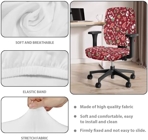 Talayituse Snowman Deer Office Chair Cover Set